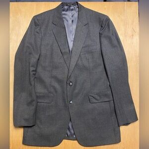 VTG Turnbull & Rhodes 2 Button Gray Suit Jacket Blazer Wool Blend 42L Sport Coat